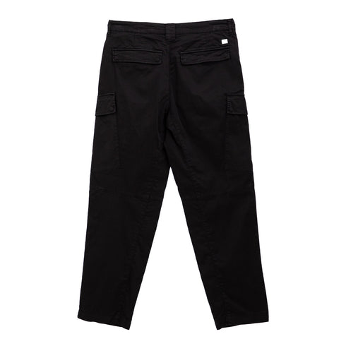 C.P. Company Stretch Sateen Loose Cargo Pants Black 999 16CMPA062A-005694G Degli Uberti